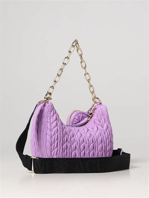 Versace Jeans Couture Borsa a spalla in ecopelle viola cod.